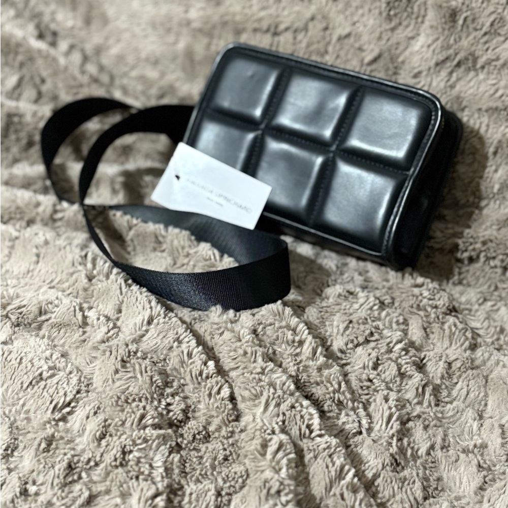 Classic Black Belt Bag with Structured Design